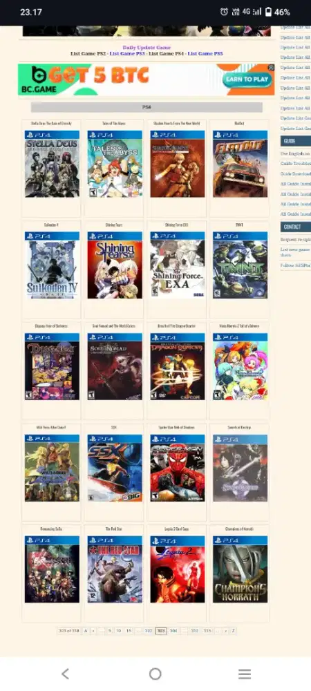 Games Ps 4 H4N  instal data