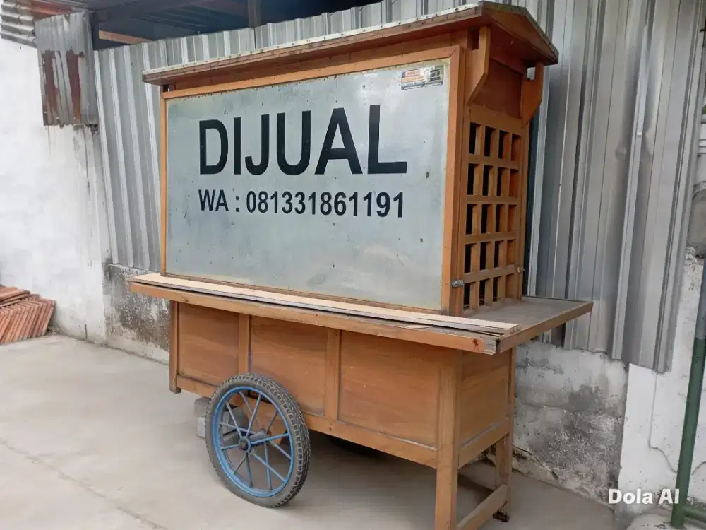 Dijual murah! Gerobak angkringan baru hrg beli 2,5jt tdk JD dipakai