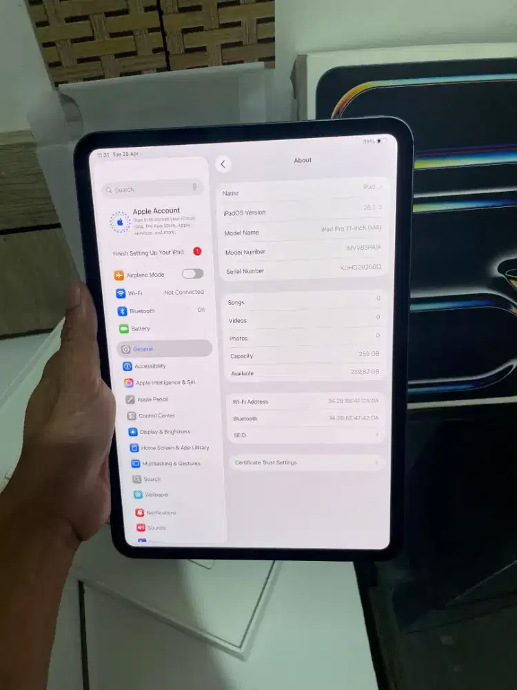 Ipad Pro M4 11inch 256 iBox Mulus