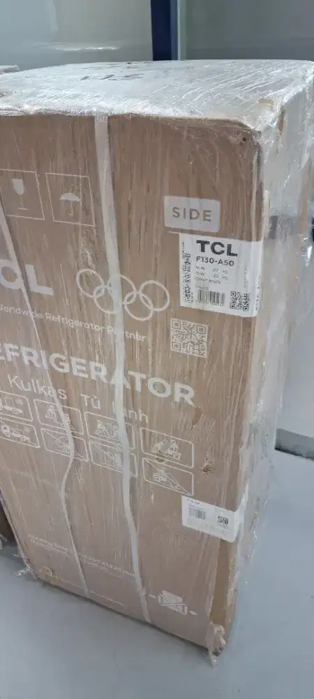 Kulkas TCL baru 2 pintu low watt anti bunga es