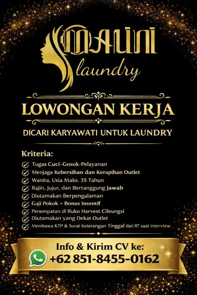 Dibutuhkan Staff Laundry