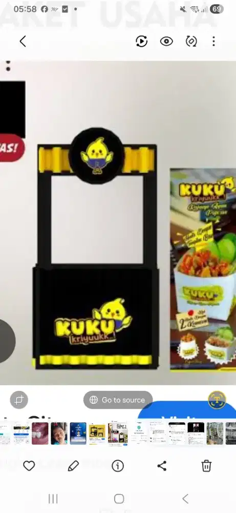 Booth makanan, masih baru belum pernah dipakai