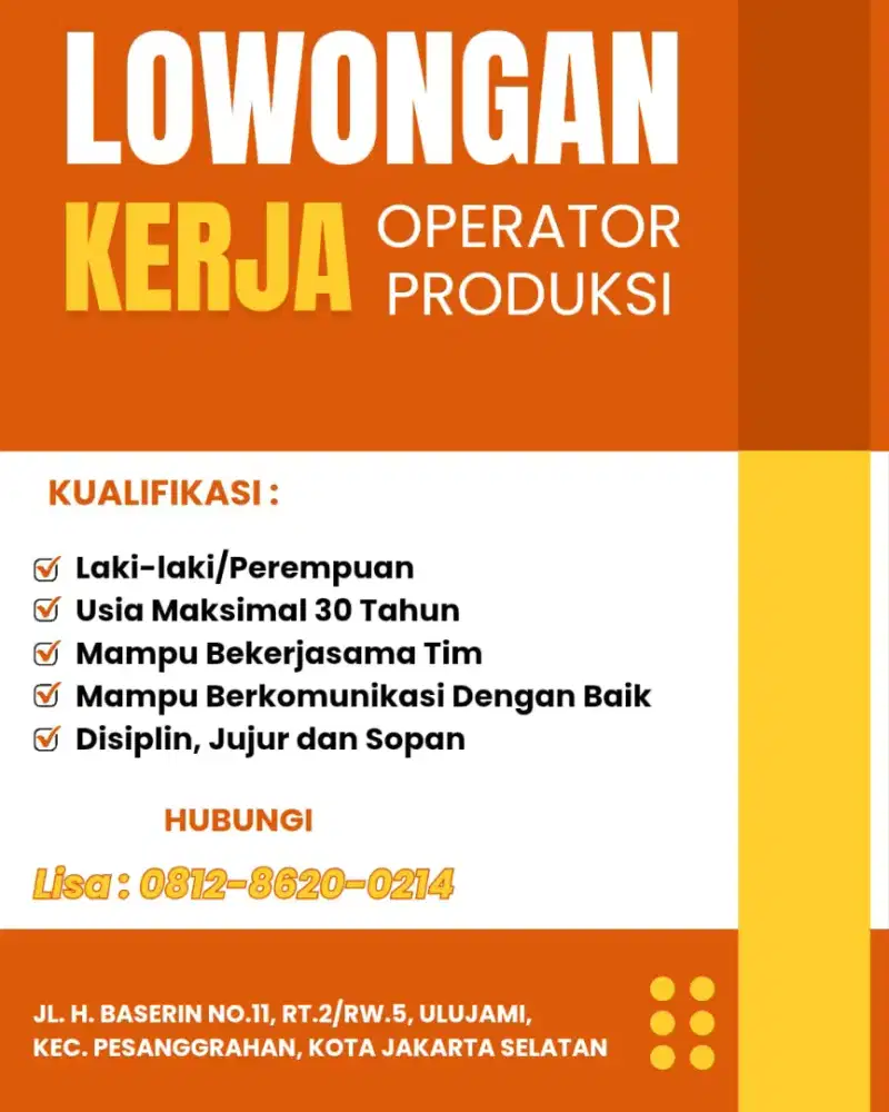 Lowongan kerja malam catering nasi