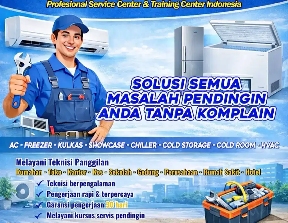 jasa servis ac kulkas frezer showcase mesin cuci dan bongkar pasang ac