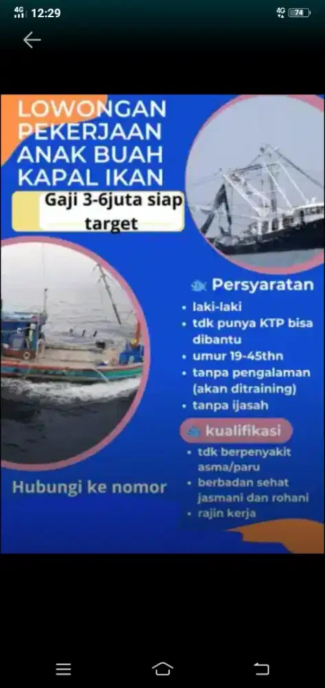 Loker ABK kapal (purwokerto barat) Nia