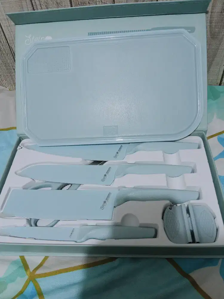 pisau + accesories Stein set kondisi 95% jual murah aja