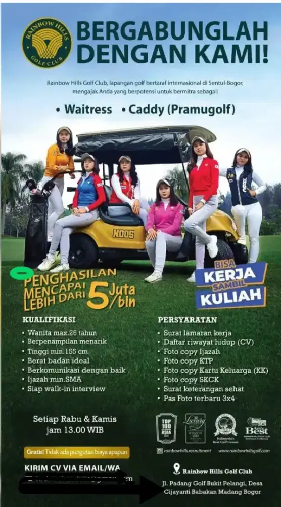 Dibutuhkan caddy wabita