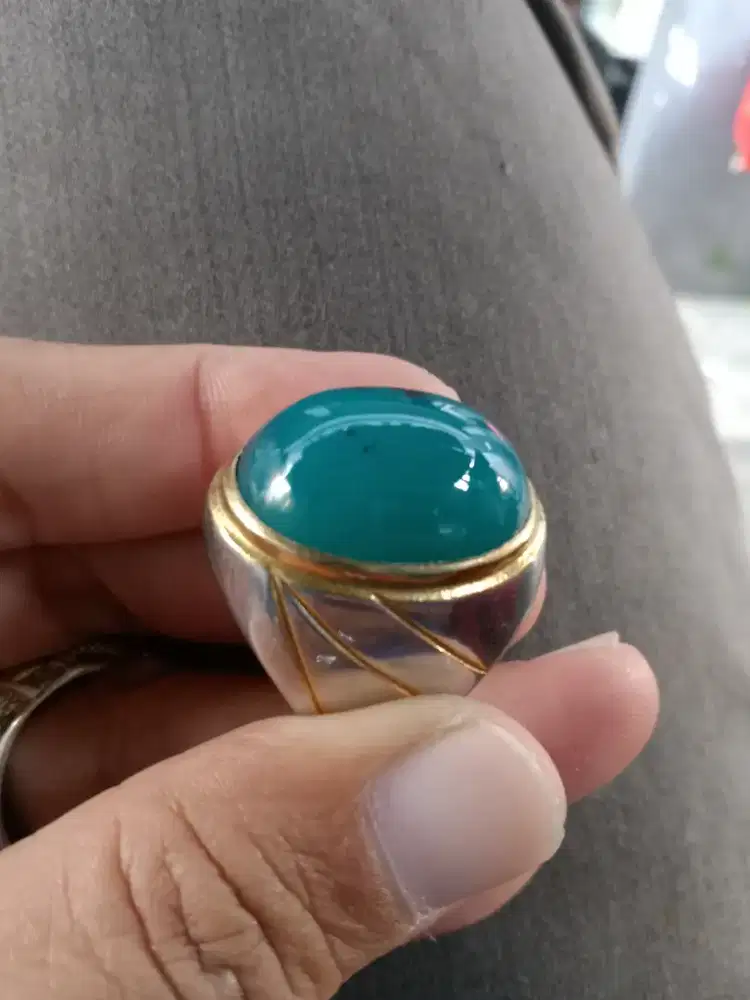Jual batu bacan mulus ring titanium