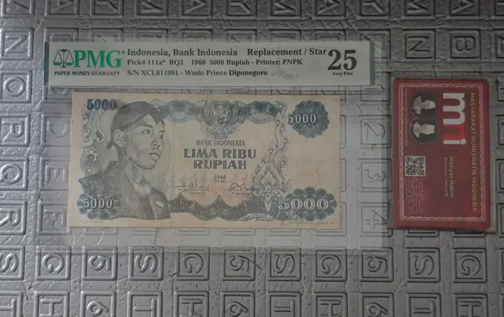 Uang Kuno 5K Panglima Soedirman Sudirman PMG 25 Tidak ada catatan