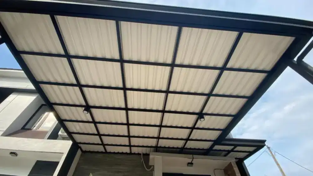 Kanopi baja ringan dan besi hollow atap alderon