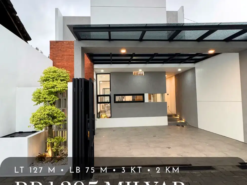 Rumah Mewah Rasa Cafe dekat UII Jalan Kaliurang Km 12 Bonus Furnished