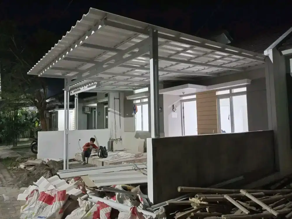 Pasang kanopi alderon 2 layer