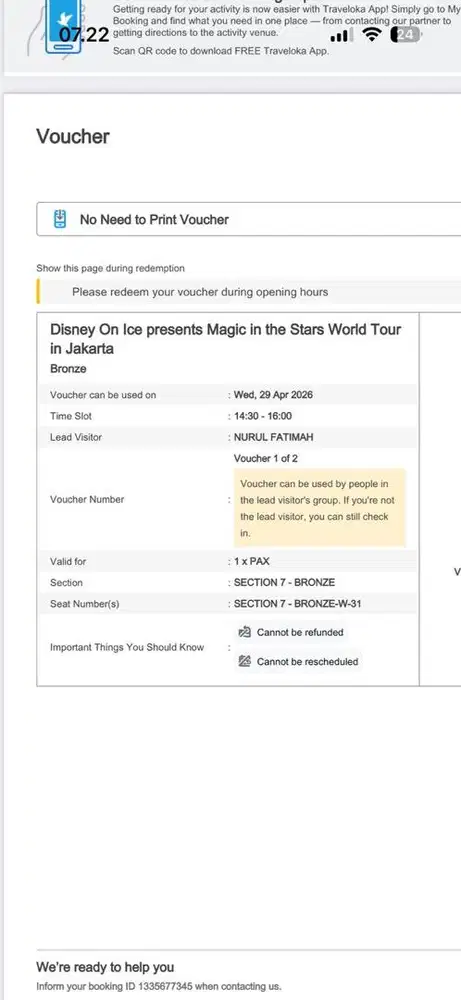 Tiket disney on ice 2026