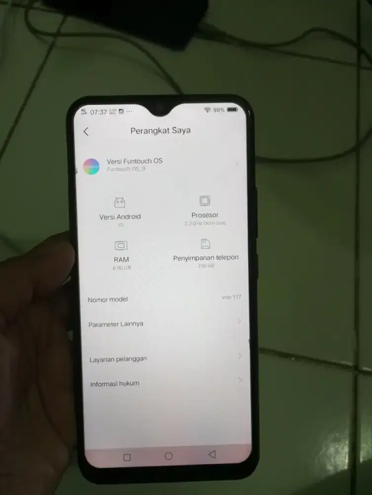 Jual HP vivo y17 ram 8/256