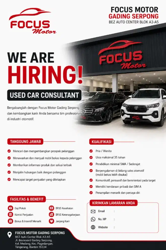 Lowongan Kerja Sales Mobil