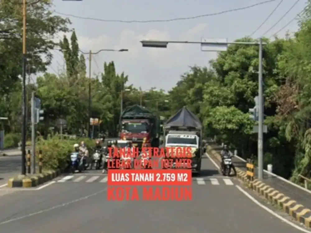 L// Tanah Pekarangan LD 107 mtr, Per3an Ringroad-Urip Sumoharjo KOTA MADIUN Baguss