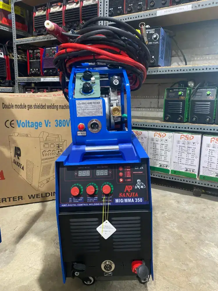 MESIN LAS MIG CO2 350A AP SANJIA MESIN LAS CO² MIG GMAW FCAW 3 PHASE