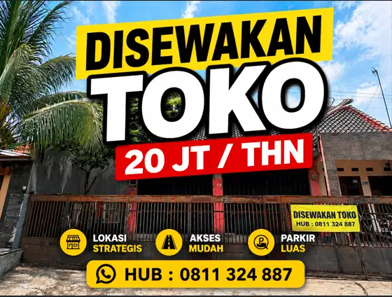 Toko Disewakan 20 Jt/Thn Lokasi Strategis Dekat Alun Majalengka