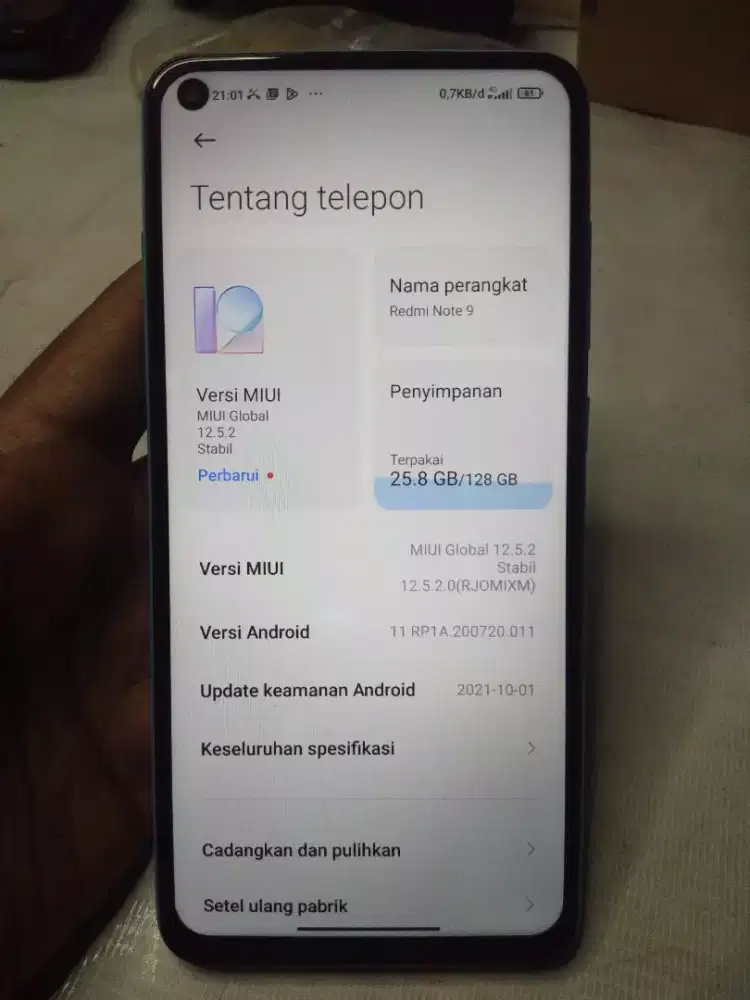 Redmi Note 9 Ram 6/128