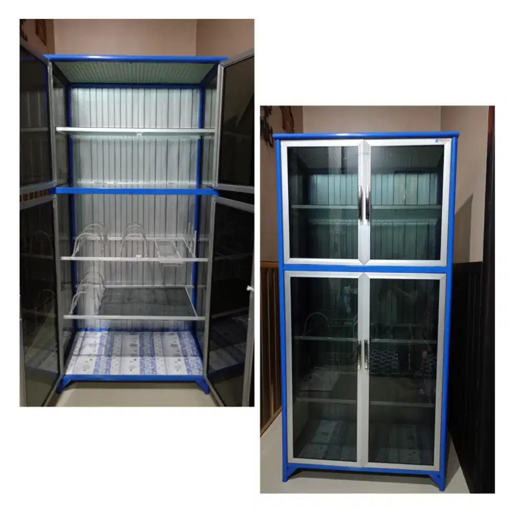 Rak Piring Aluminium 2 Pintu