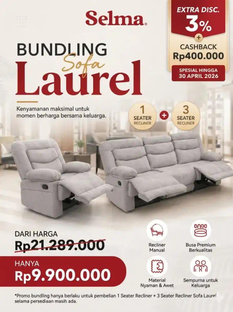 Sofa Recliner Set 3 Seater 1 Seater