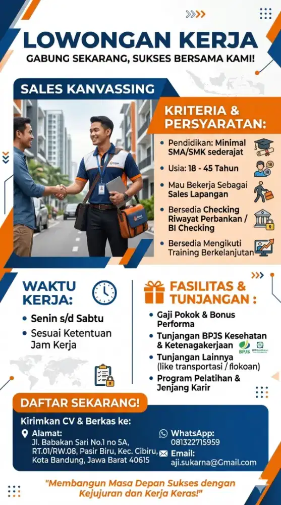 Lowongan kerja sales kanvassing