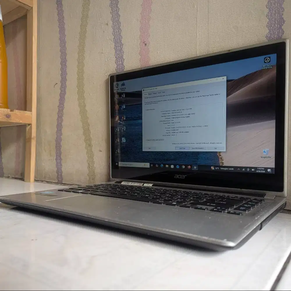 Laptop Acer Aspire v5-471 Series Ram 8gb