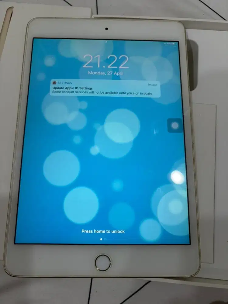 iPad Mini 4 Wifi Only 32Gb Gold Mulus 100% iBox Inter Fullset Murah