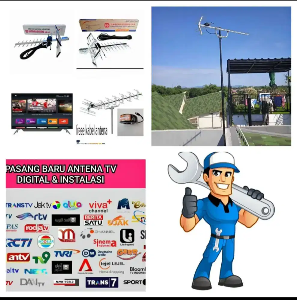 Terima Jasa Service Pasang Baru Antena TV Dan Instalasi
