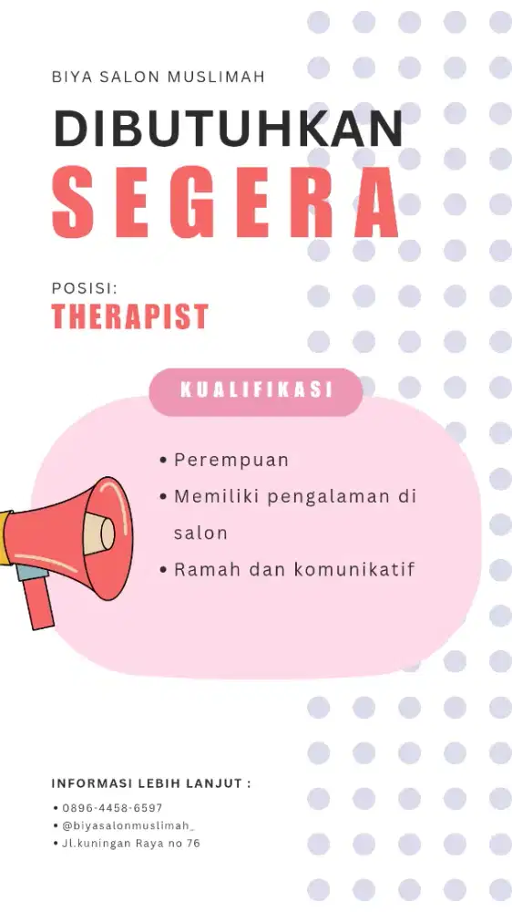 lowongan pekerjaan salon di bandung