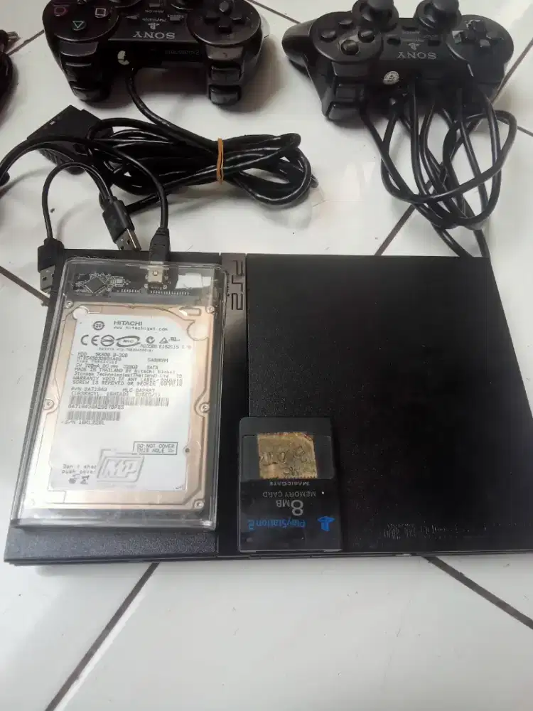Sony Playstation 2 Slim hardisk eksternal 320 GB mulus normal full