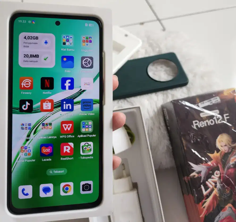 Oppo Reno 12F 8/256 , kondisi like new , lengkap dus , dll
