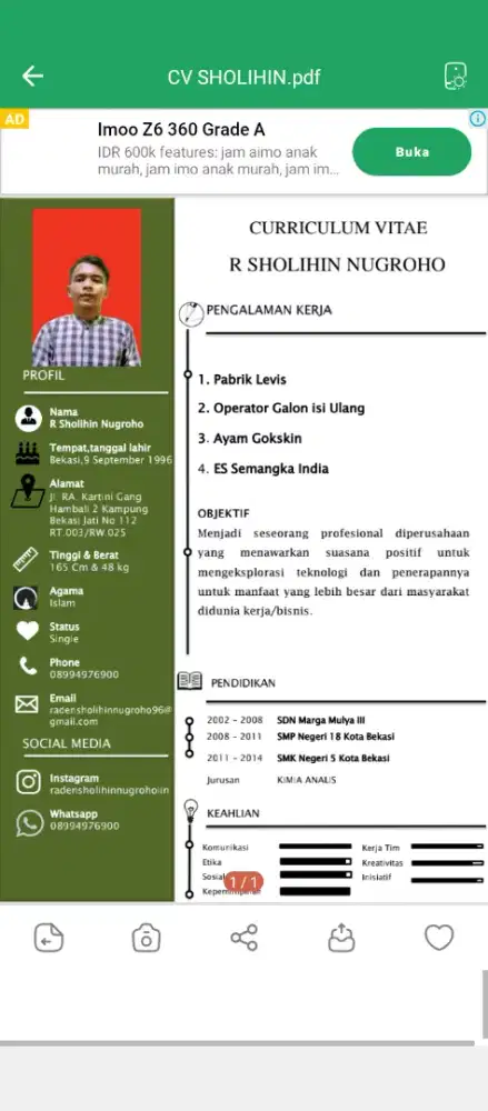 Nyari kerjaan area bekasi dagang juga gak apa-apa