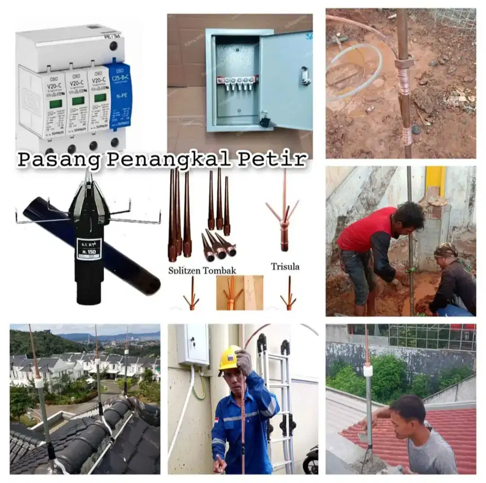 Team Spesialis Pasang Alat Anti Petir Penangkal Petir