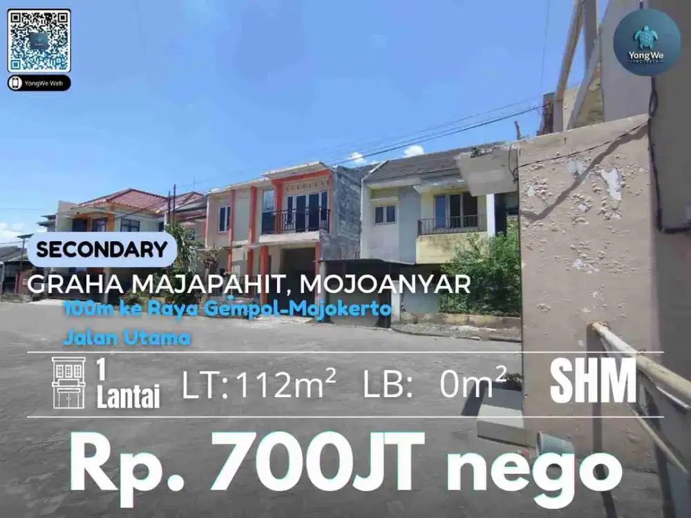 Jual Rumah Hitung Tanah Dekat Jalan Raya Graha Majapahit Mojoanyar Mojokerto