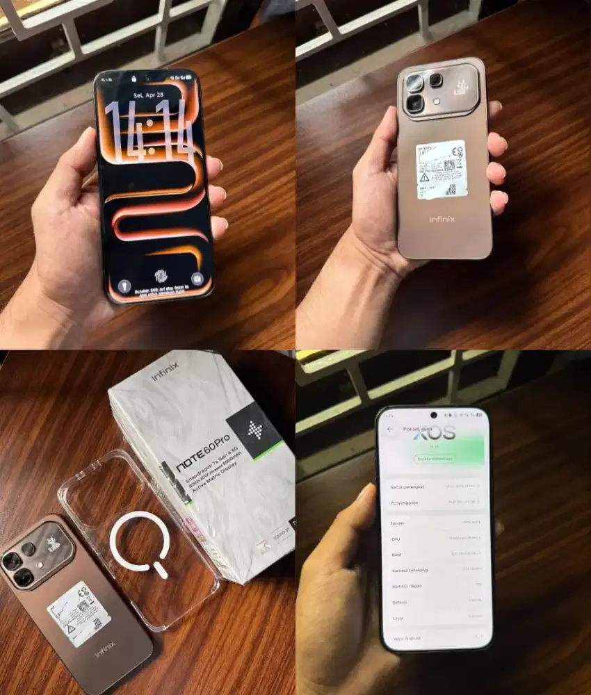 Infinix Note 60 Pro Warna Brown Langka 8gb/256gb baru 2 minggu