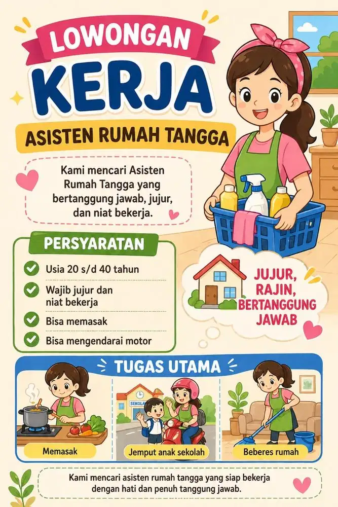 Lowongan Kerja Asisten Rumah Tangga