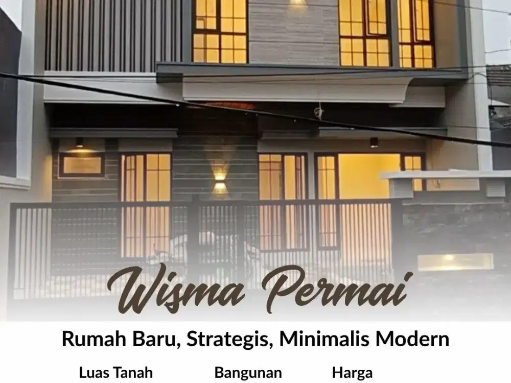 Rumah Wisma Permai, Strategis, Minimalis Modern