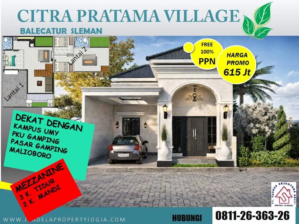 Rumah 2 Lantai di Sleman Harga Terjangkau