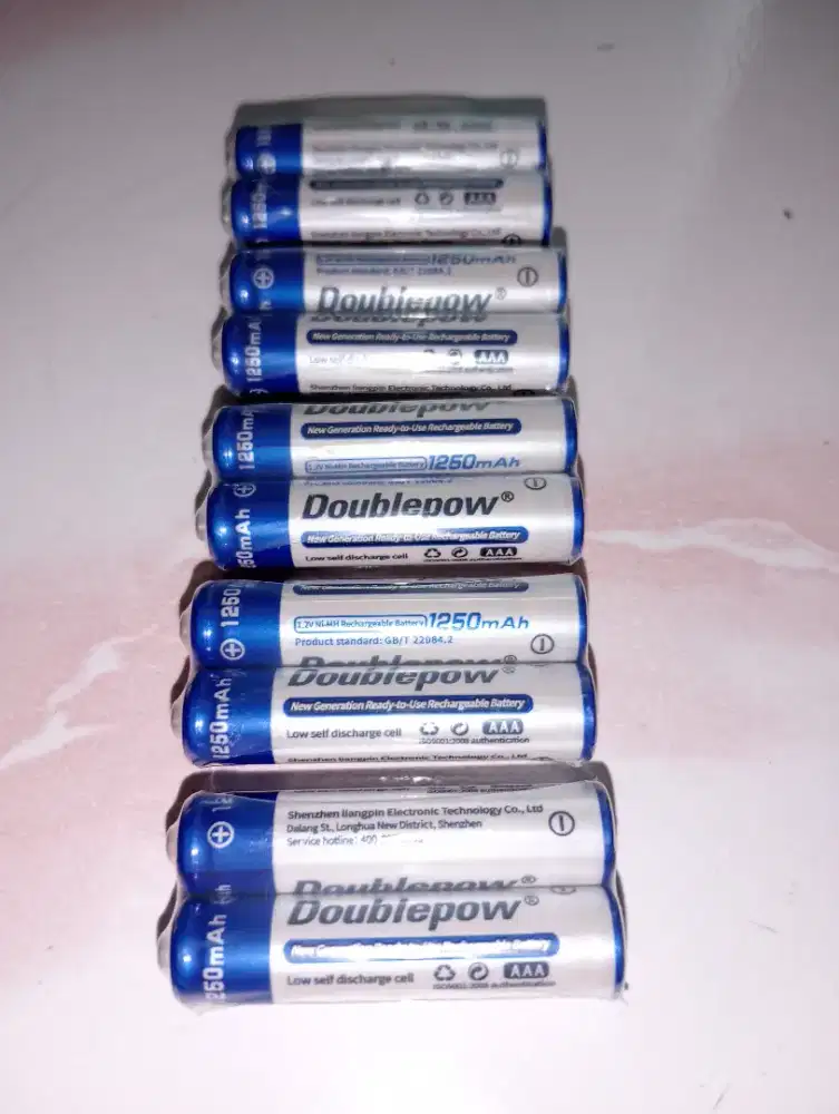 Jual baterai rechargeable Doublepow AAA 1250mAh