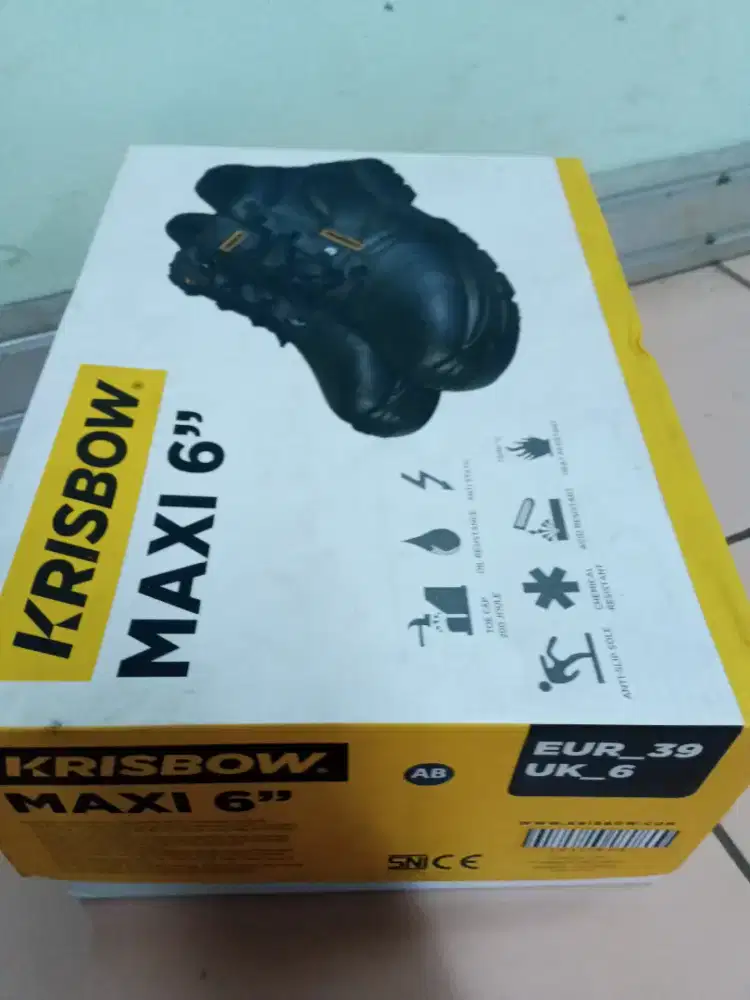 Jual sepatu safety krisbow no 43 baru