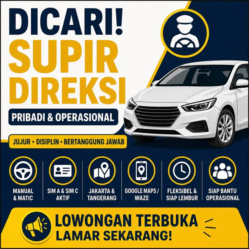 DRIVER PRIBADI BERPENGALAMAN - CIPONDOH GLC