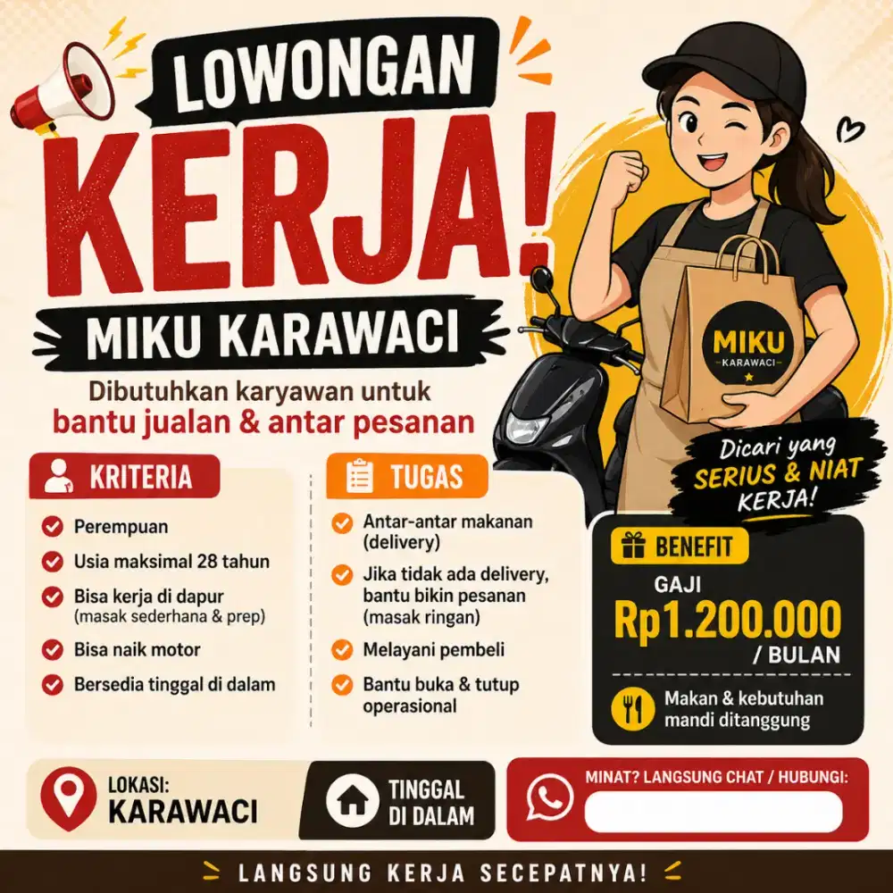 LOKER BANTU BANTU UNTUK WANITA