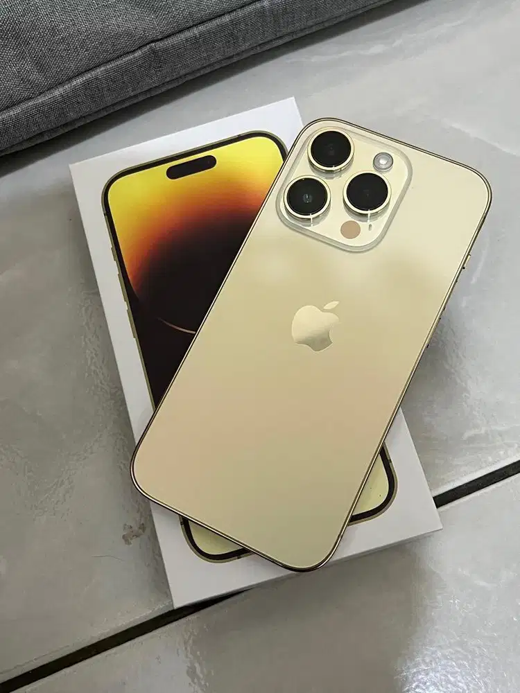 EX INTER IPHONE 14 PRO 128 GB GOLD (2nd bergaransi)