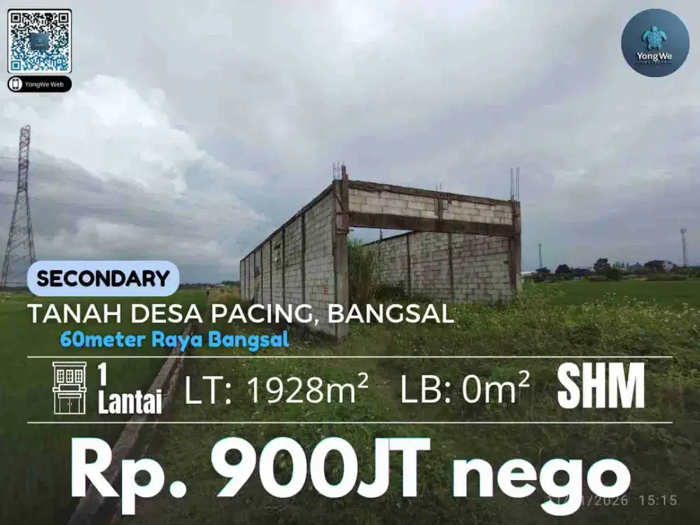 Jual Tanah Dekat Raya Bangsal Pacing Mojokerto