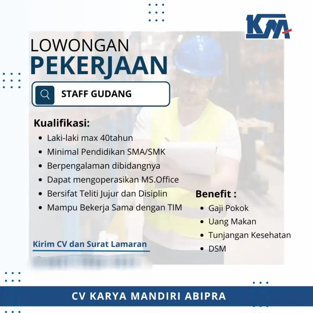 DIBUTUHKAN SEGERA KARYAWAN STAFF GUDANG
