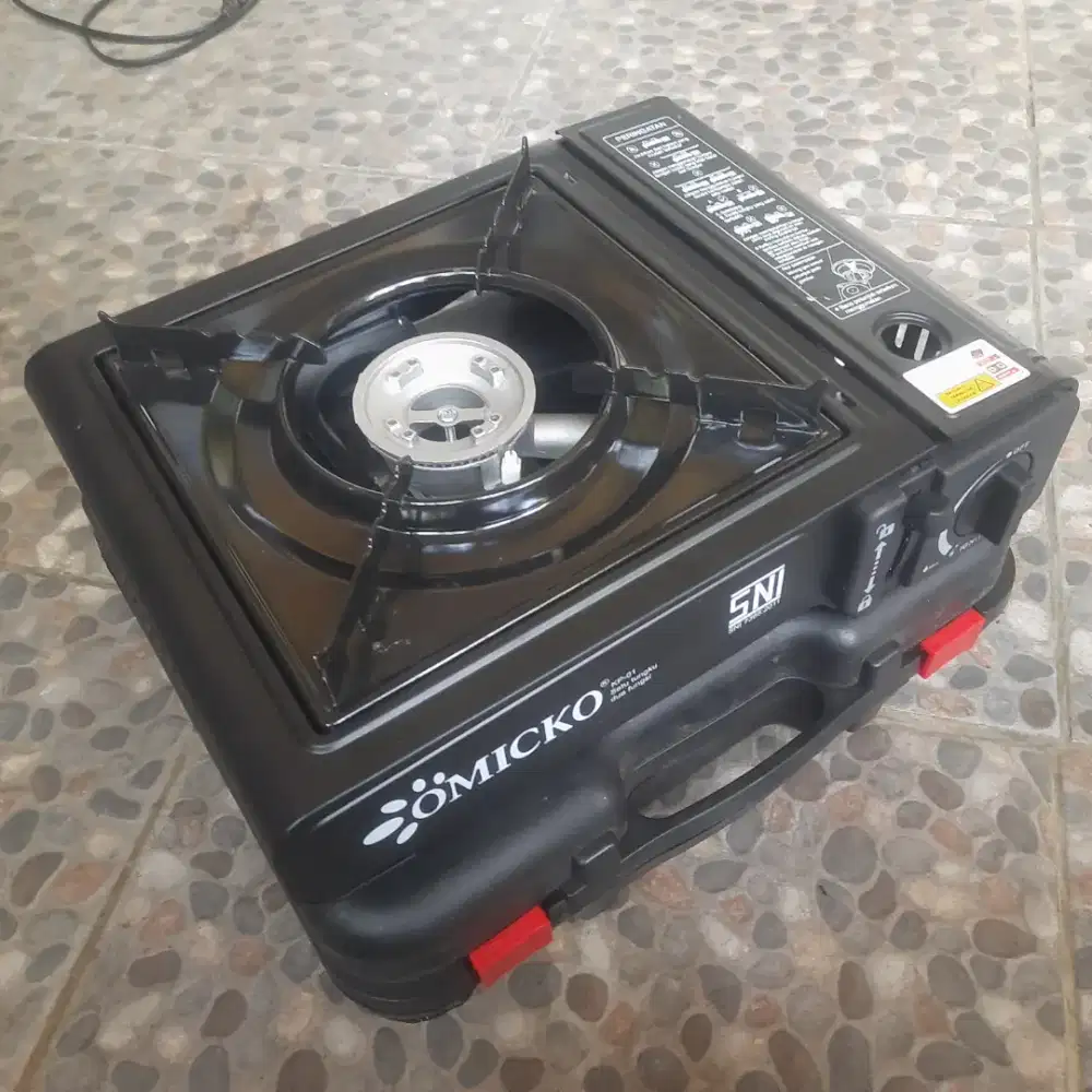 Kompor Gas 1 Tungku Portable Kaleng Camping Lesehan Motor Keliling