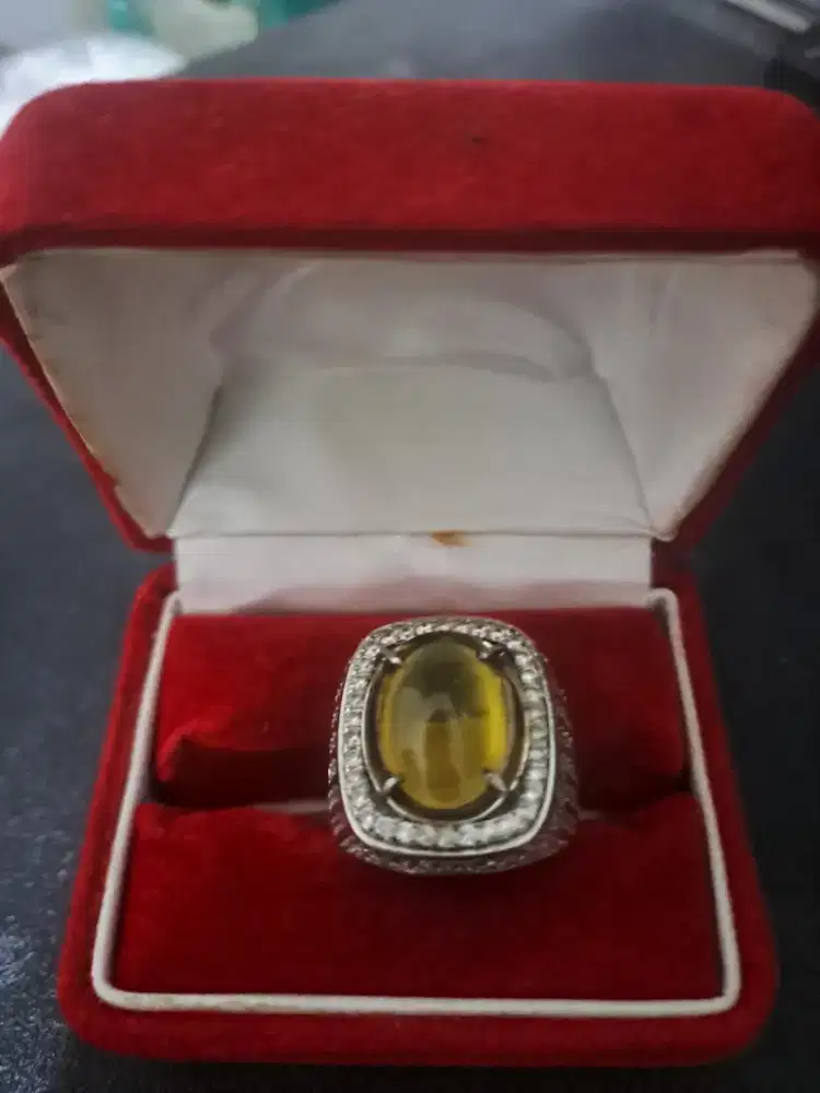 Cincin Cat eye, ring perak