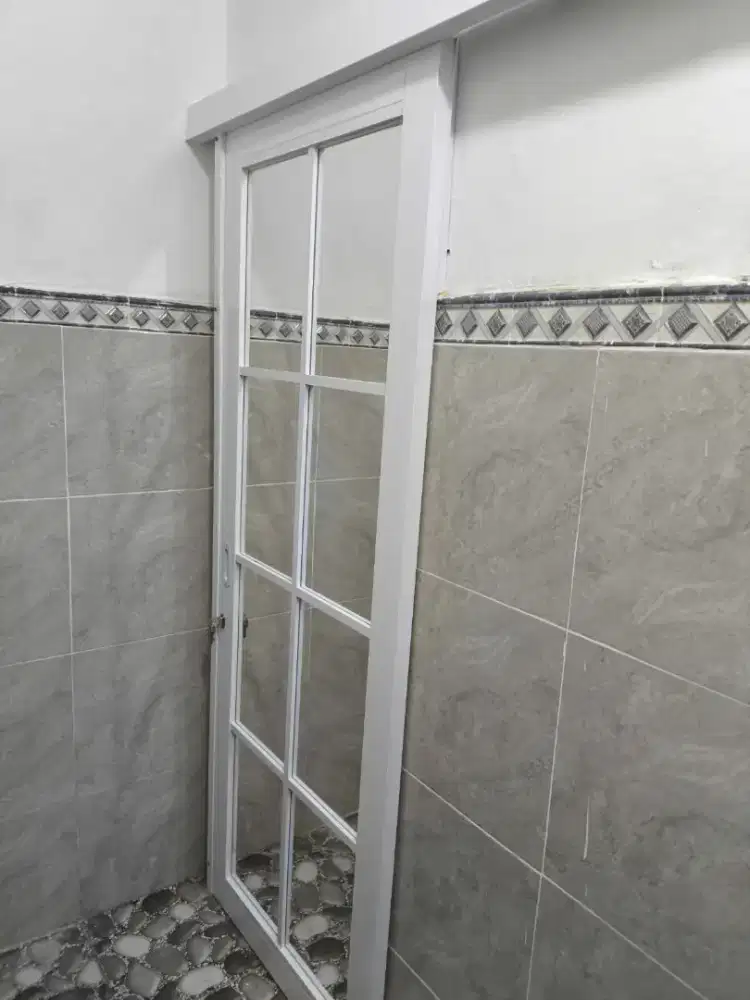 Pintu sleding pintu satu,almunium/ bdl