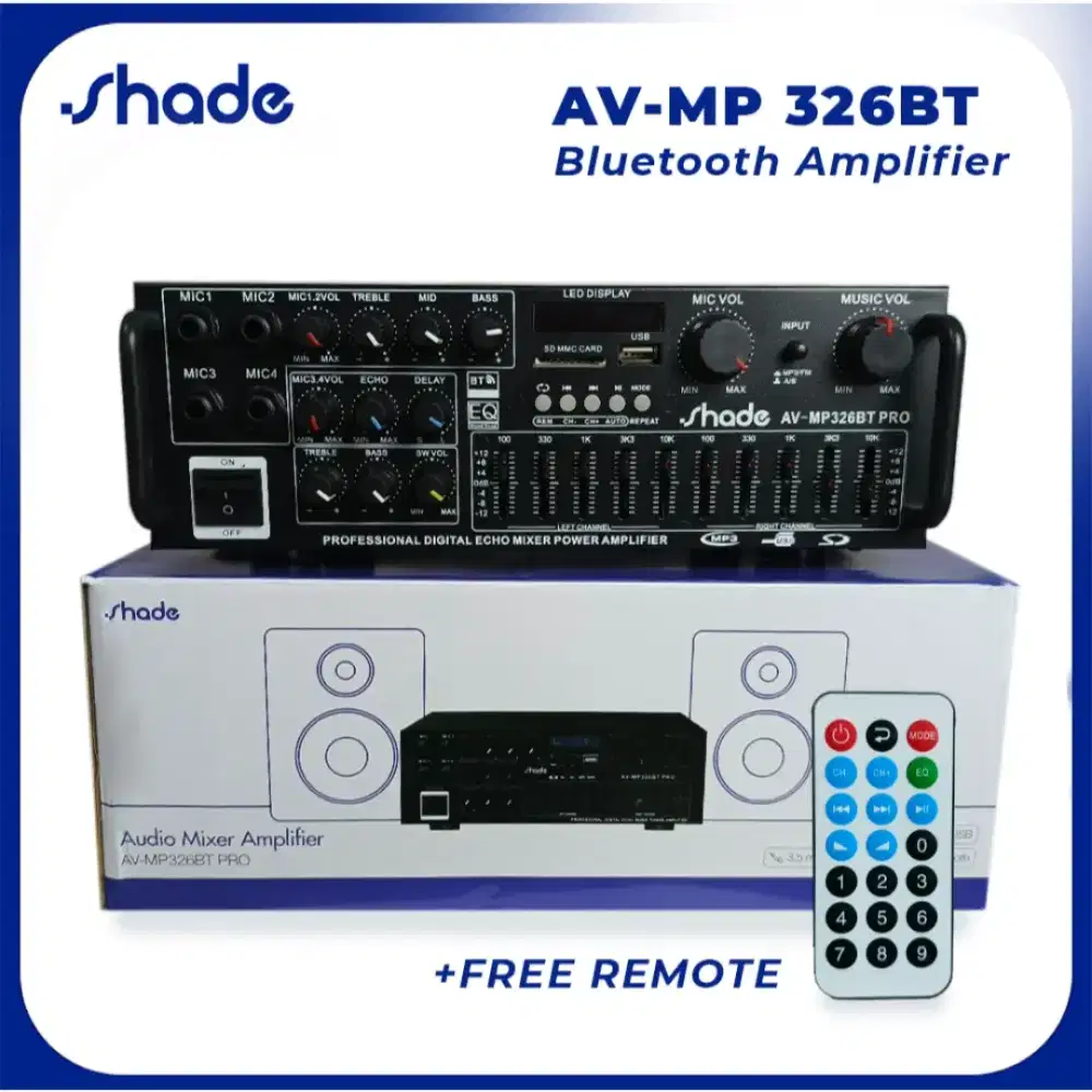 SHADE Amplifier Power Bluetooth AV/MP 326BT Speaker Full Bass